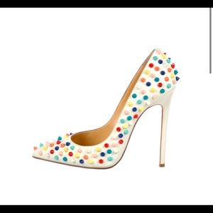 CHRISTIAN LOUBOUTIN Pigalle 120 Spikes Gomme Pumps.